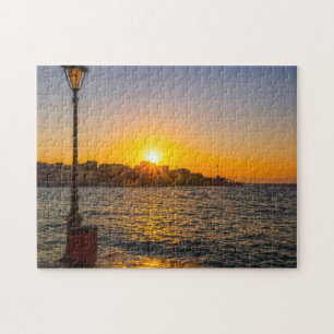 Puzzle Coucher de soleil sur le port vénitien, La Canée,