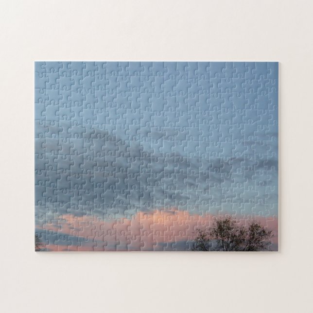 Puzzle Coucher de soleil sur les nuages roses (Horizontal)