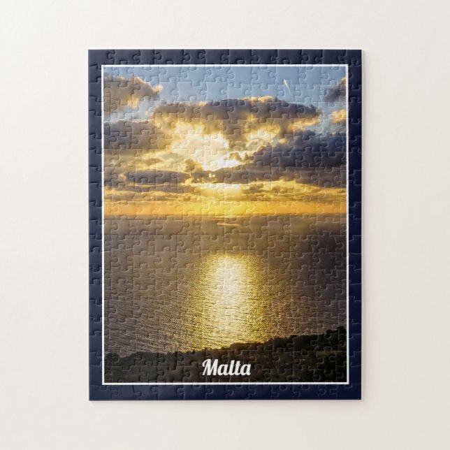 Puzzle Coucher de soleil sur l'île de la mer Méditerranée (Vertical)