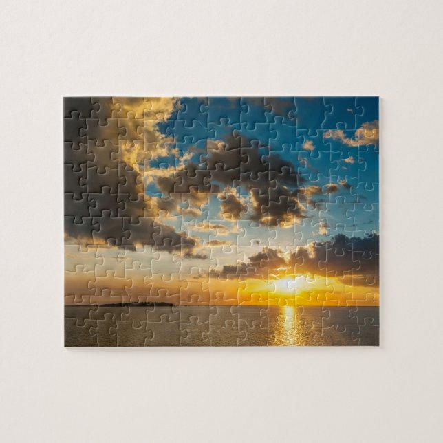 Puzzle Coucher de soleil sur l'océan, Fidji (Horizontal)