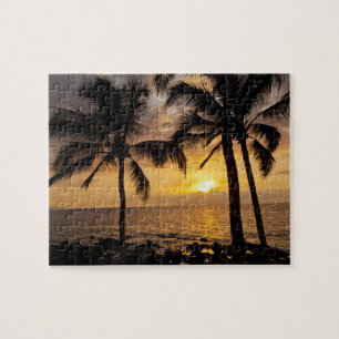 Puzzle Coucher de soleil sur palmier