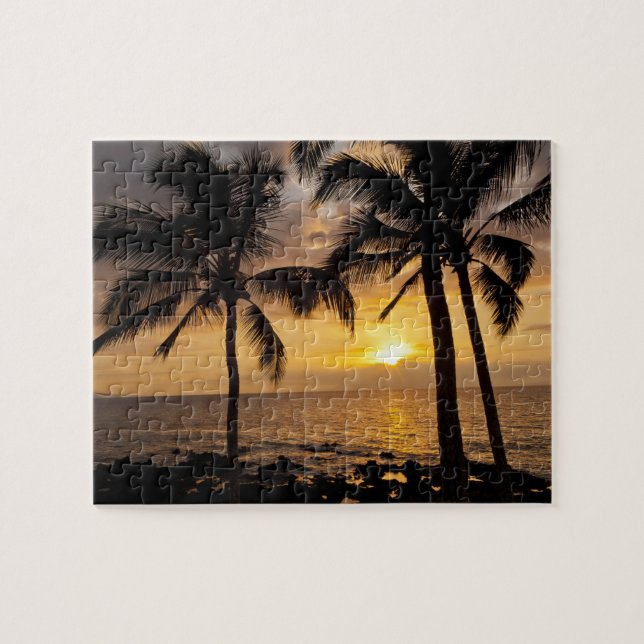 Puzzle Coucher de soleil sur palmier (Horizontal)