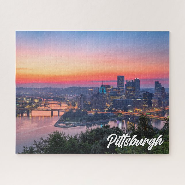 Puzzle Coucher de soleil sur Pittsburgh, Pennsylvanie (Horizontal)