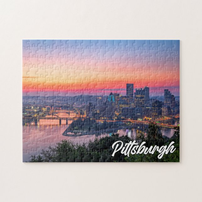 Puzzle Coucher de soleil sur Pittsburgh, Pennsylvanie (Horizontal)