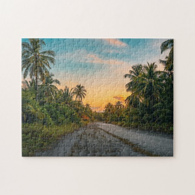 Puzzle Coucher de soleil sur Sandy Beach Path (Horizontal)