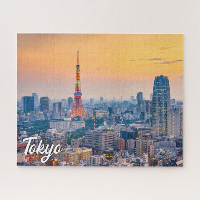 Puzzle Coucher de soleil sur Tokyo, Japon (Horizontal)