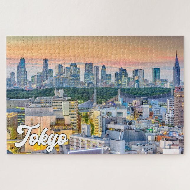 Puzzle Coucher de soleil sur Tokyo, Japon (Horizontal)