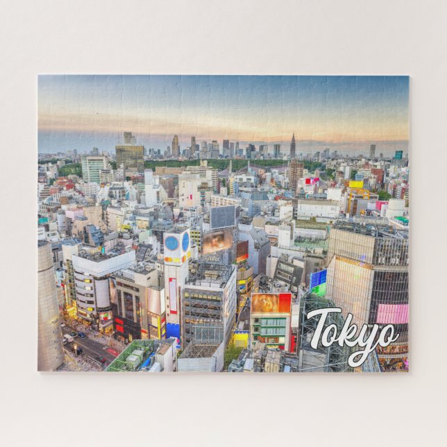 Puzzle Coucher de soleil sur Tokyo, Japon (Horizontal)