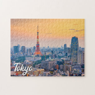 Puzzle Coucher de soleil sur Tokyo, Japon