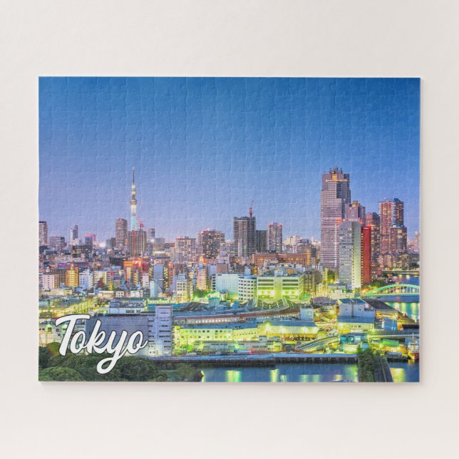 Puzzle Coucher de soleil sur Tokyo, Japon (Horizontal)