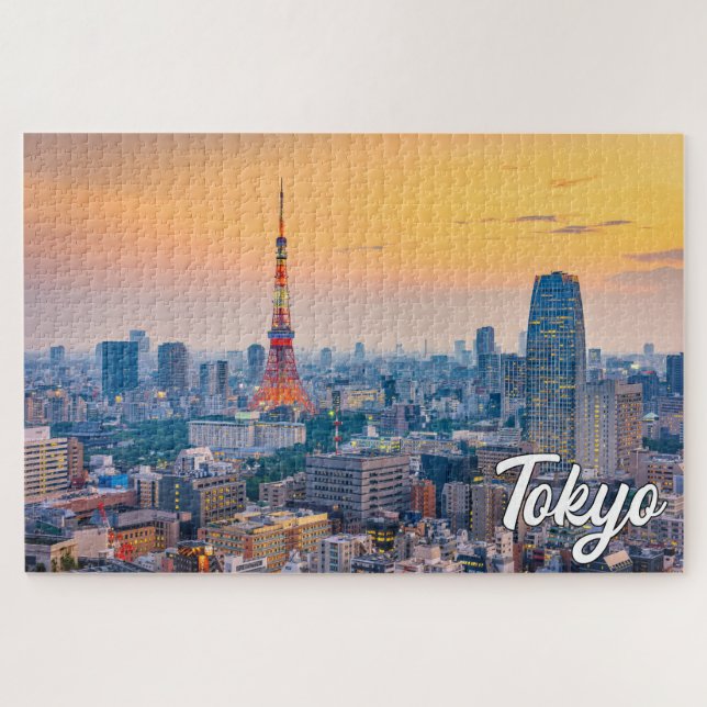 Puzzle Coucher de soleil sur Tokyo, Japon (Horizontal)