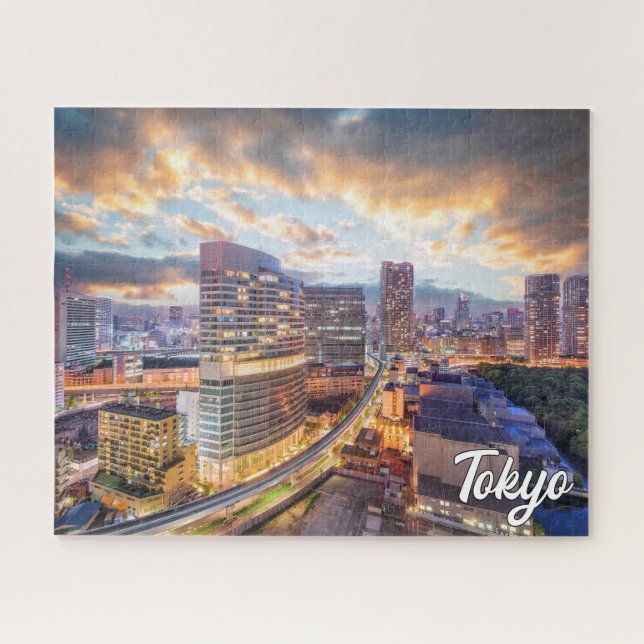 Puzzle Coucher de soleil sur Tokyo, Japon (Horizontal)