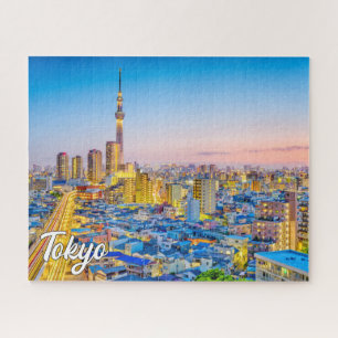 Puzzle Coucher de soleil sur Tokyo, Japon