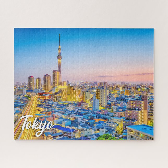 Puzzle Coucher de soleil sur Tokyo, Japon (Horizontal)