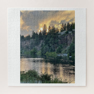 Puzzle Coucher de soleil sur une rivière