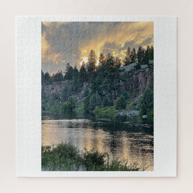 Puzzle Coucher de soleil sur une rivière (Vertical)