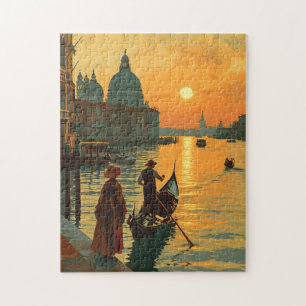 Puzzle Coucher de soleil vintage de Venise
