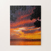 Coucher du soleil ardent