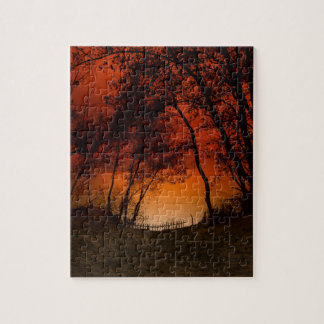 Puzzle Coucher du soleil au-dessus des dunes du lac