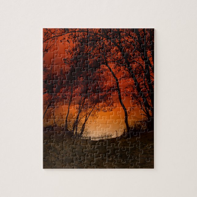 Puzzle Coucher du soleil au-dessus des dunes du lac (Vertical)