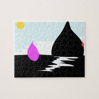 Puzzle Coucher du soleil de goutte de pluie