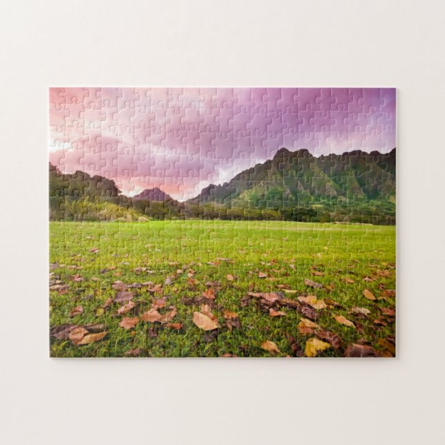 Puzzle Coucher du soleil jurassique (Horizontal)