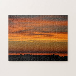 Puzzle Coucher du soleil Pacifique Puzzzle denteux fait