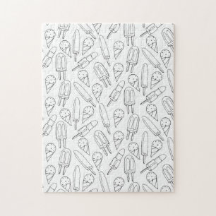 Puzzle Couleur de crème glacée Popsicle Votre propre noir