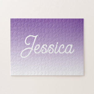 Puzzle Couleur ombrée violette (modifiable) et votre text