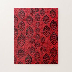 Puzzle Couleur rouge pluie / gouttes d'eau formes motif