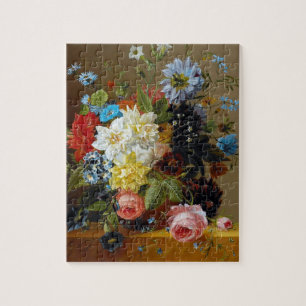 Puzzle Couleur Vintage Fleurs Vase Art Peinture