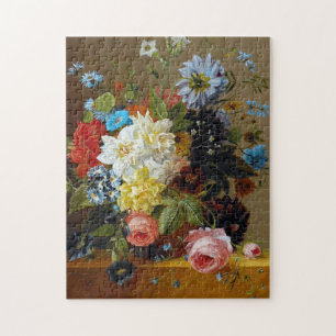 Puzzle Couleur Vintage Fleurs Vase Art Peinture