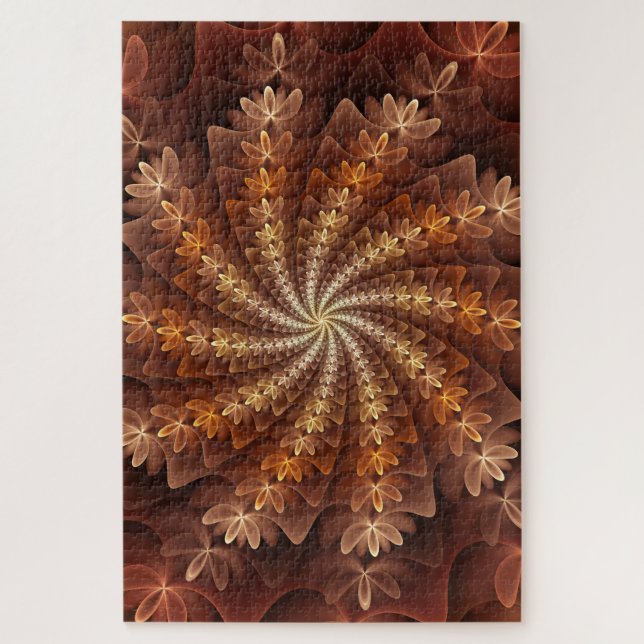 Puzzle Couleurs chaudes, Abstrait moderne Motif d'art fra (Vertical)