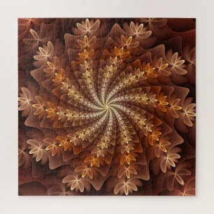 Puzzle Couleurs chaudes, motif d'art fractal abstrait mod