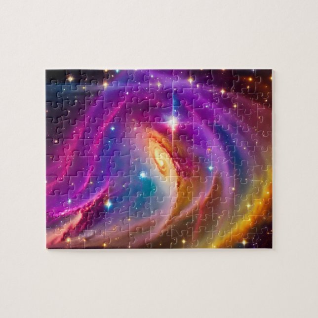 Puzzle Couleurs cosmiques Danse violette galactique Parti (Horizontal)