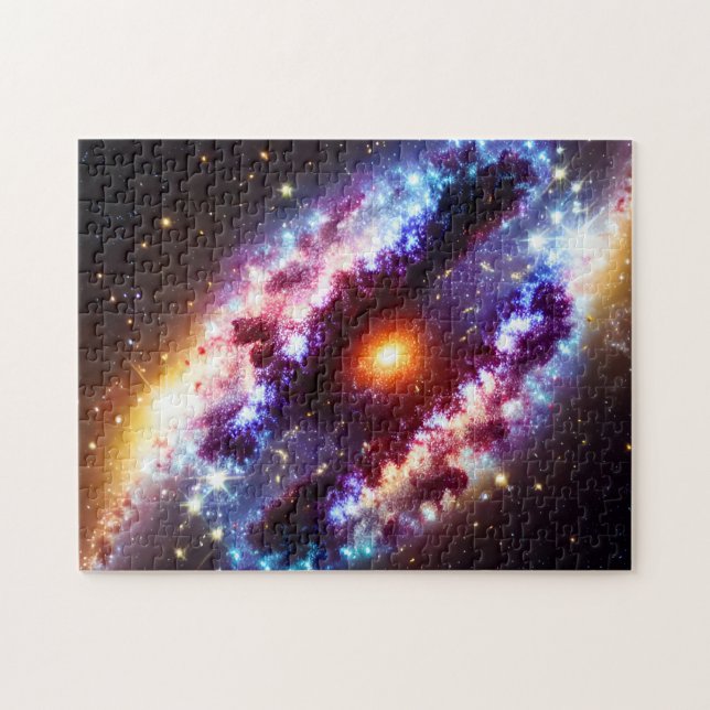 Puzzle Couleurs cosmiques Étoiles d'explosion et ciel Pay (Horizontal)