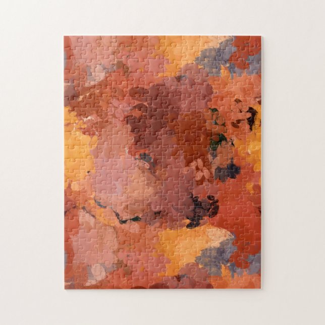 Puzzle Couleurs d'automne Abstraites en terre cuite (Vertical)