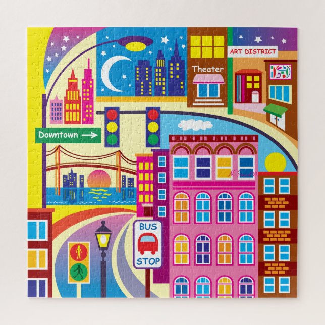 Puzzle Couleurs de la ville (Vertical)