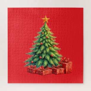 Puzzle Couleurs de Noël, Arbre de Noël Décoré,