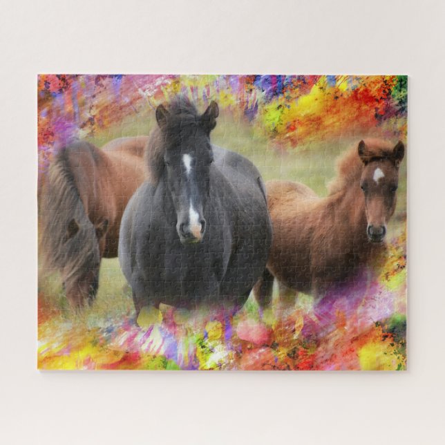 Puzzle Couleurs des chevaux (Horizontal)