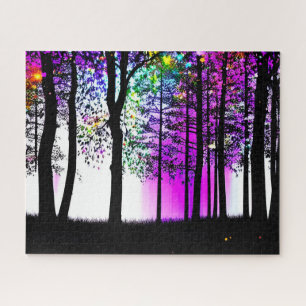 Puzzle Couleurs Extraordinaires Abstraites en Forêt de Si