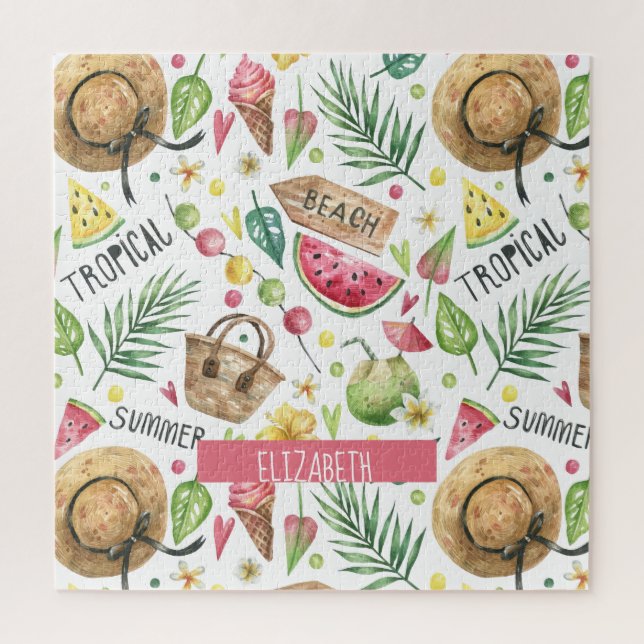 Puzzle Couleurs Filles Relaxation Plage (Vertical)