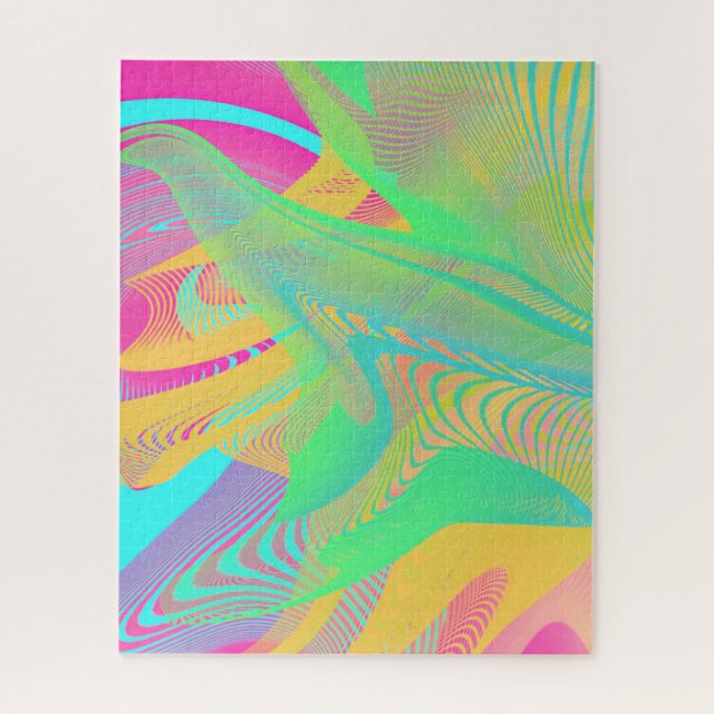 Puzzle COULEURS FLUO - Art Fractal - (Vertical)