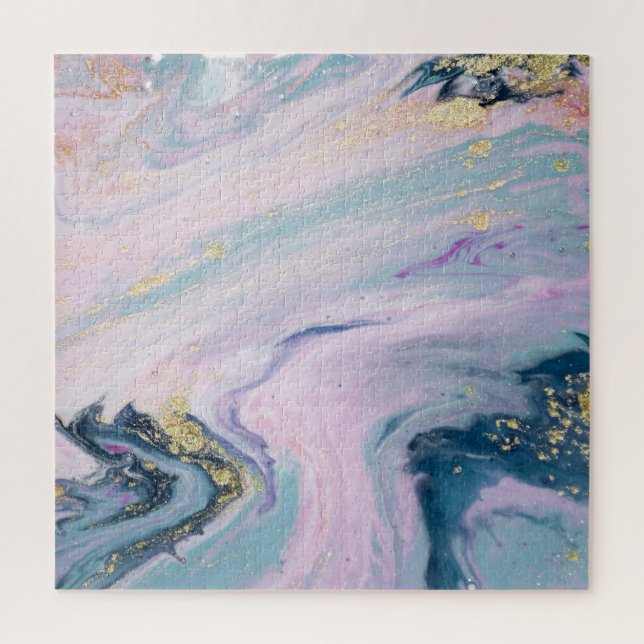 Puzzle Couleurs pastel marbrées, arrière - plan de luxe. (Vertical)