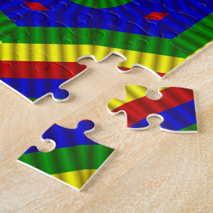 Puzzle Couleurs primaires Fleur roulée 1