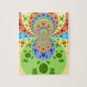 Puzzle Couleurs traditionnelles d'Afrique rouge dorée