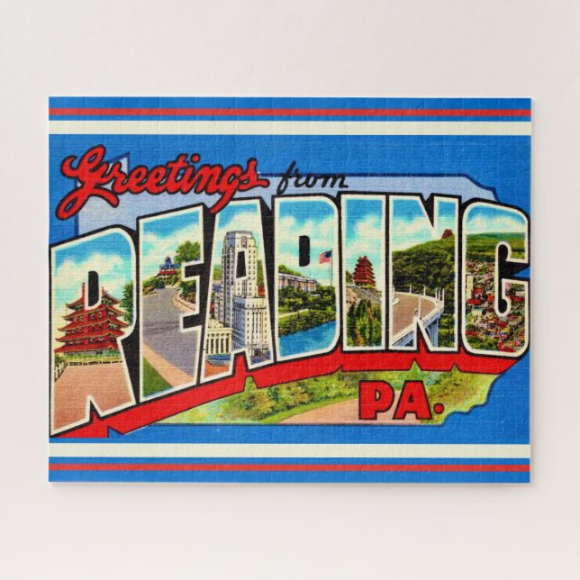 Puzzle Couleurs Vintage 16x20  Reading PA (Horizontal)