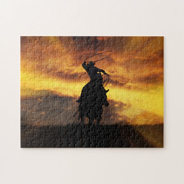 Puzzle Country Western Cowboy Roper Super Cool (Horizontal)