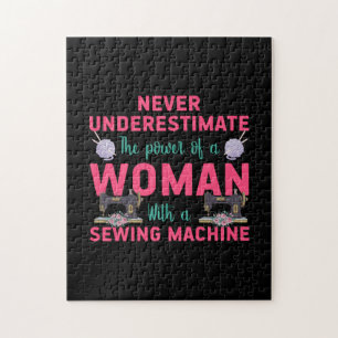 Puzzle Couper Le Pouvoir D'Une Femme Avec Une Machine À C