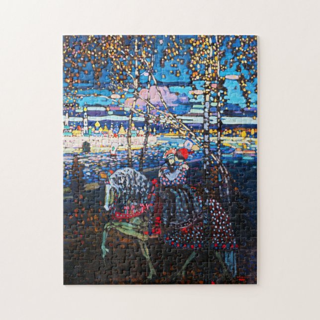 Puzzle Couple à cheval blanc, Wassily Kandinsky (Vertical)